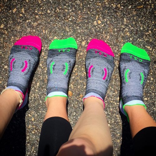 CSI Streaker Double Tab Running Socks